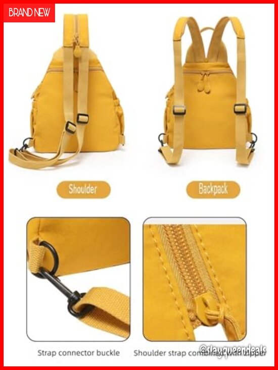 Convertible Sling Backpack for Women Water-Resistant Lightweight Nylon Daypack main image 6